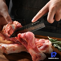Couteau Kiritsuke de 5,5 pouces avec noyau en acier super japonais VG10, couteaux de cuisine professionnels en damas