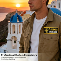 Patchs brodés personnalisés à thermocoller, logo 3D, patch brodé de haute qualité pour chapeaux, vêtements, accessoires
