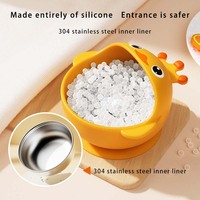 Ensemble de vaisselle pour enfants, assiette à dîner en acier inoxydable 304 316 non toxique, bol en silicone pour aliments, vente chaude