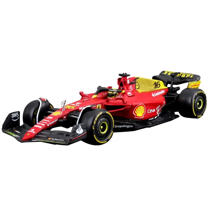 Di alta qualità 1: 24 2022 75 ° anniversario Formula F1-75 da corsa modello di auto da corsa con casco simulazione in lega auto per la visualizzazione