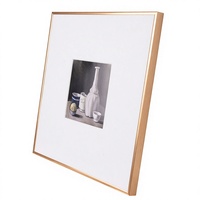 Cadre photo mural en alliage d'aluminium 30x30 40x40 50x50 rectangulaire avec passe-partout et cadre puzzle
