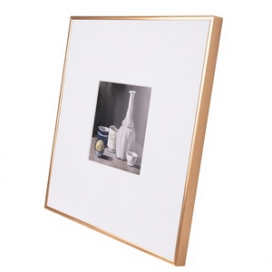 Aluminum Alloy Wall-mounted Picture <strong>Frame</strong> 30x30 <strong>40x40</strong> 50x50 Rectangle with Mat Board and Puzzle <strong>Frame</strong> - Product Image 1