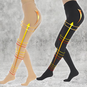 Collants <span class=keywords><strong>de</strong></span> compression tricotés unisexes pour femmes grandes tailles (XXXL) anti-embolie pour varices, à bout fermé, 15-20 mmHg - Product Image 5