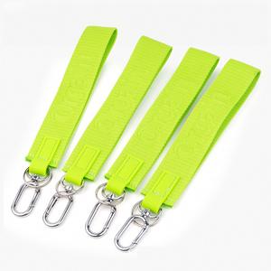 Custom Style Never Lost Metal Carabiner Keychain Custom Jacquard Woven Logo Wristlet <b>Backpack</b> Pendant Key Holder - Product Image 2