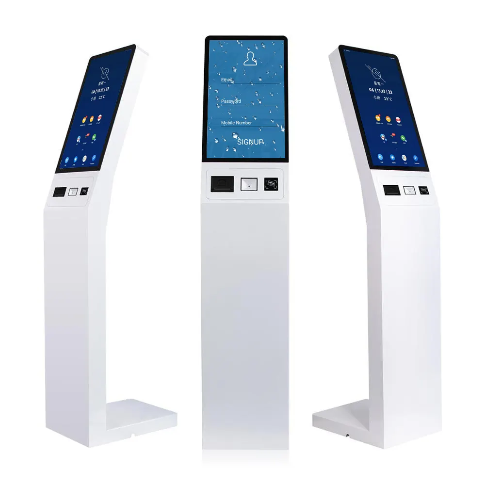 win10 android touch screen monitor Self Payment Advertising Display Terminal Stand Interactive Information Kiosk