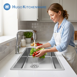 Lavello da cucina a tazza singola fatta a mano da 30 pollici consegna rapida Multi-funzionale in acciaio inossidabile 304 SUS304 - Product Image 4