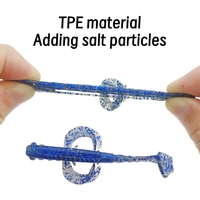 TG 10 leurres de pêche 65mm 2.2g TPE flottants avec sel, leurres souples en forme de poisson volant à queue en T, leurres nageurs pour brochet, bar et truite