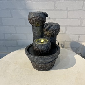 Fontaine d'eau de bureau Quanfangyuan 16x17x25cm, boule Feng Shui, ornement de bureau avec fonction lumineuse - Product Image 1