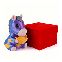 Figurine intelligente 3D AI Cheval Einstein en forme de dessin animé, écologique, service d'impression 3D professionnel, robot compagnon personnalisé en plastique PLA