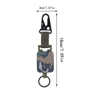 Cross-border woven camouflage easy-open <b>buckle</b> outdoor fishing camping strap back <b>clip</b> nylon rope rectangular easy-open <b>buckle</b> - Product Image 5