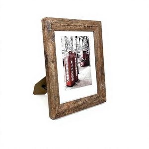 <b>Rustic</b> American Style Eco-Friendly Wooden Picture Frame Real Tempered Glass for Home Living Room Dining Room Office Table Decor - Product Image 1