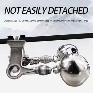 海釣り用小型金属製ダブルベルバイトアラーム、反応の速い餌検知のための必須ツール＆アクセサリー - Product Image 3