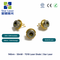 Diodo Láser Infrarrojo QSI QL94J6SX 940nm 50mW TO5.6 5.6mm LD para Sensor, Módulo Óptico Industrial