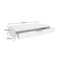 Support d'écran en métal, organisateur de bureau avec tiroir de rangement pour le bureau à domicile, étagère d'écran d'ordinateur pour le bureau