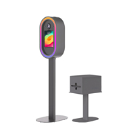 Nouvelle cabine photo ovale tendance pour selfies, compatible iPad et appareil photo reflex numérique, avec éclairage LED, idéale pour les mariages, compatible avec tous les formats d'iPad, en vente