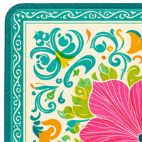 Tapis de Mahjong Bohème Mandala, Motif Floral Papillon, Antidérapant, Réducteur de Bruit, en Néoprène Durable, Imperméable et Portable pour le Marché Américain