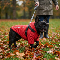 Imperméable pour chien classique d'hiver en polyester imperméable à l'eau et respectueux de l'environnement avec imprimé animal