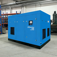 Compresseur d'air à vis à deux étages FC90KW à rendement énergétique ultra-élevé, économie d'énergie remarquable, PM VFD basse pression, refroidissement par air PLC