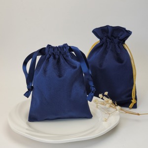 Wholesale High-End Velvet Suede Drawstring Jewelry Pouch with <b>Ribbon</b> Luxury <b>Gift</b> Packaging for Fine Jewelry - Product Image 2