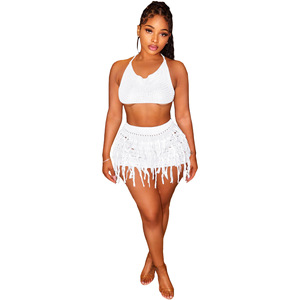 CM9560 Nuovo Set Estivo Europeo-Americano in Maglia Lavorata a Mano con Nappe e Lacci, Traforato, per Commercio Transfrontaliero - Product Image 5