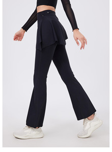 <b>Women</b> Skirt 2-in-1 Flared Yoga Pants High Elastic Butt Lifting Athletic <b>Trousers</b> for Fitness Daily Pilates Running Wholesale - Product Image 2