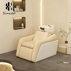 Fauteuil de lavage moderne et portable pour salon de coiffure, avec bac à shampoing en fibre de verre, pour barbier et spa capillaire - Vente en gros - Product Image 1