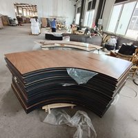 Table de mariage serpentine en bois contreplaqué pliable en forme de demi-lune, 183x91cm, pour 10 personnes, vente en gros