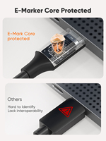 CableCreation Cable USB4 Tipo-C a Tipo-C de 3.3 Pies, 40 Gbps, 240 W PD 3.1, Video 8K a 60 Hz, E-Marker, Compatible con Thunderbolt 4/3, MacBook Pro