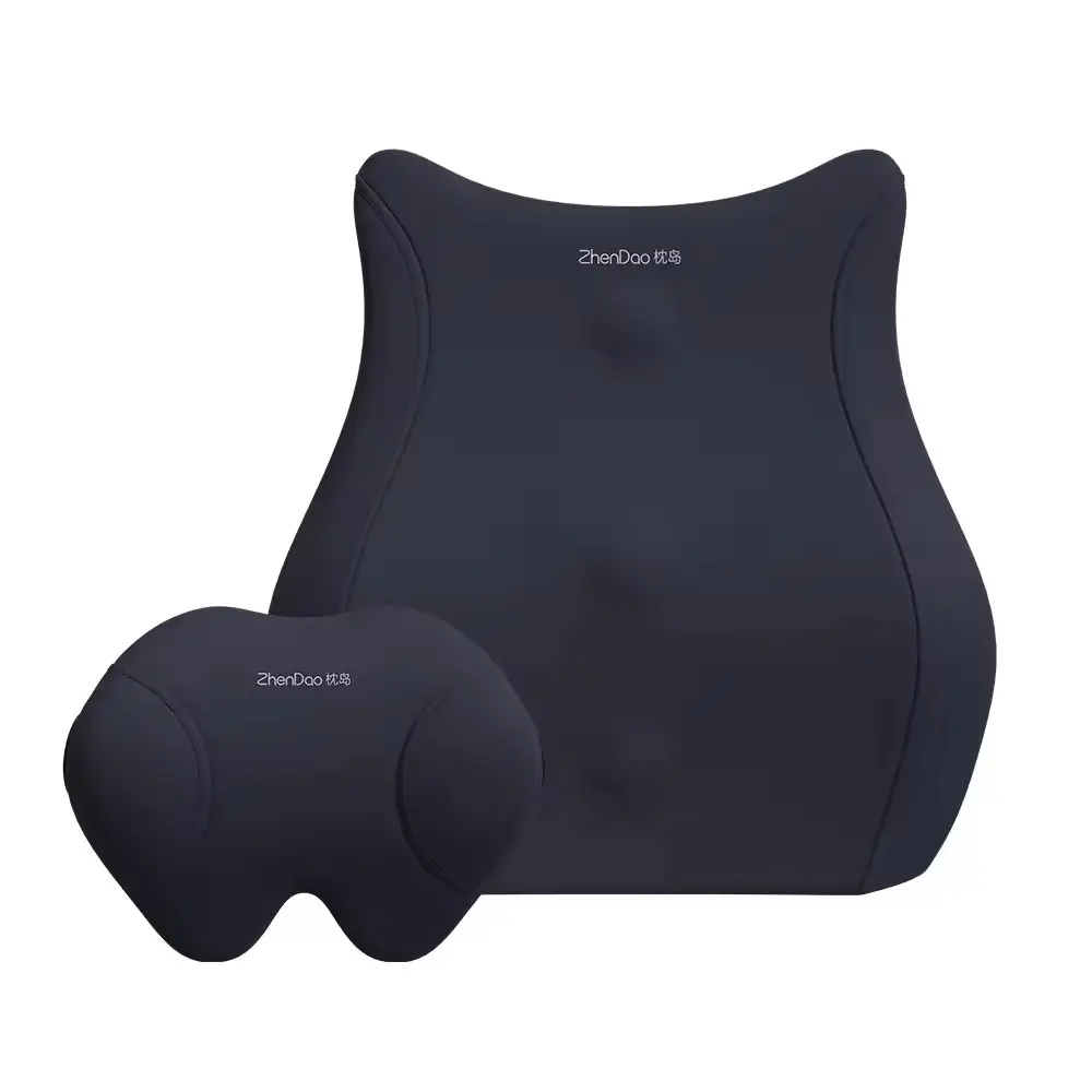 Cojín para cuello de espuma viscoelástica pura Super 100%/almohada para reposacabezas de espuma viscoelástica con correa ajustable para el hogar/conducción de automóviles