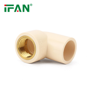 IFAN ASTM2846 Precio bajo CPVC Accesorios 1/2 "-1" PN16 <span class=keywords><strong>Crema</strong></span> Codo hembra CPVC Instalación de tuberías - Product Image 4