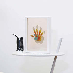 Trasparente cornice fai da te per la famiglia con stampa a mano multicolore del bambino ricordo ecologico fatto a mano Souvenir - Product Image 4