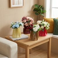 Sacs à fleurs en papier kraft recyclé imperméable avec poignée longue, personnalisables pour fleuristes, bouquets de mariage et promotions (vente en gros)