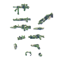 Ensemble de construction de briques miniatures personnalisées pour scènes de bataille, armes, jouets, figurines miniatures pour enfants, jouets en plastique à assembler soi-même