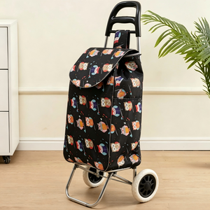 Folding Shopping Bag With Wheels Lightweight Supermarket Carts Reusable Grocery Foldable Collapsible Shopping <b>Trolley</b> Cart Bags - Product Image 1
