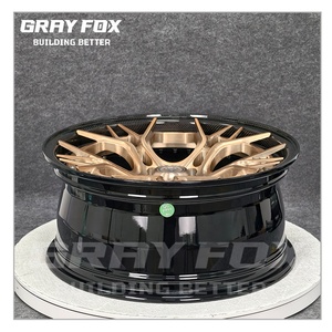Rueda de fibra de carbono cóncava dorada GRAYFOX forjada 5x114,3 18 19 20 pulgadas 5x5x120 112 ruedas para Porsche <span class=keywords><strong>Ford</strong></span> Thunderbird <span class=keywords><strong>Super</strong></span> Coupe - Product Image 2