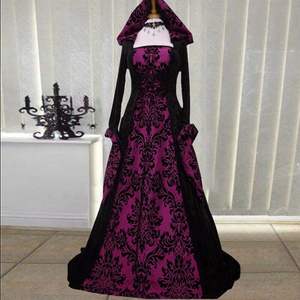Costume de sorcière Wicca médiéval pour Halloween, robe de sorcière gothique vintage de luxe à capuche pour femme, déguisement d'effrayant vampire, robe de sorcier de la Renaissance - Product Image 4