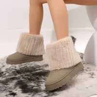 Bottes d'hiver pour femmes, grandes tailles, vente en gros directe d'usine, bottes épaisses et thermiques, design tendance