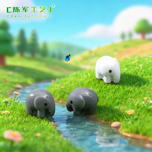 La fabbrica Weij vende all'ingrosso ornamenti per micro-paesaggi, elefanti di coppia, piante succulente, bottiglie ecologiche decorative fai-da-te con muschio. - Product Image 3