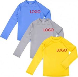 เสื้อว่ายน้ำเด็ก UPF 50 รุ่นซัมเมอร์ 2025 แบบสั่งทำพิเศษ พิมพ์โลโก้ 100% โพลีเอสเตอร์ แขนยาว รุ่น Lageran - Product Image 6