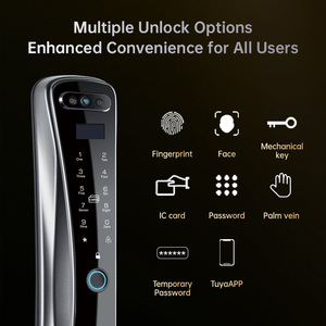 Serrure Intelligente Trudian Contact TD-W2-B pour le Commerce Extérieur avec Reconnaissance Faciale, Empreinte Digitale, Clé, Œilleton en Alliage d'Aluminium 2MP et Contrôle via l'Application Tuya - Product Image 4