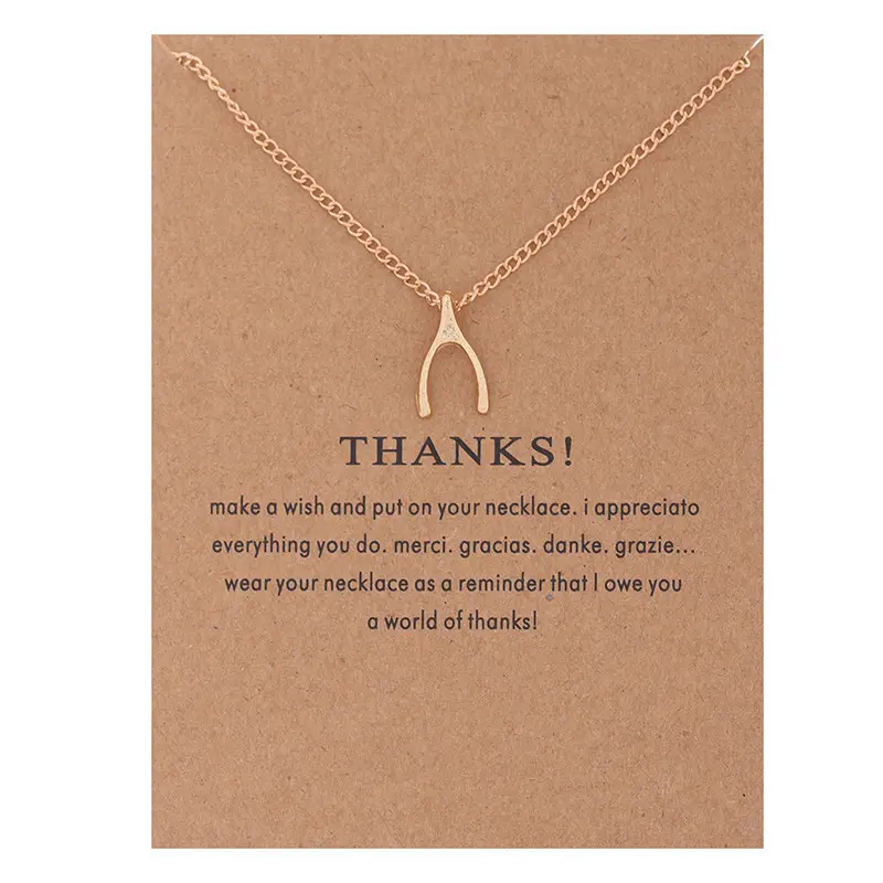 Best Friend Friendship Necklaces Luck Elephant Pendant Chain Necklace With Karma Message Card Gift Card