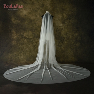 YouLaPan V25-L Velo de Novia Grande de Color Liso 118 Pulgadas Redondo Doble Capa Clásico para Boda en Catedral Boda en Jardín - Product Image 3