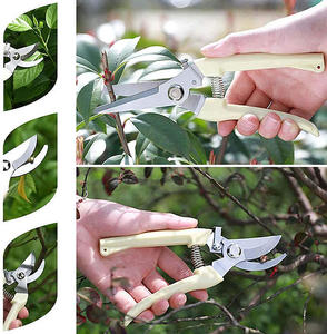Ciseaux de jardinage en acier inoxydable neufs en gros, poignées en PVC, réutilisables, personnalisables, outils de taille des fleurs OEM, taille industrielle - Product Image 4