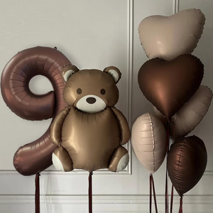 <span class=keywords><strong>Orso</strong></span> <span class=keywords><strong>palloncino</strong></span> cuori grande numero <span class=keywords><strong>orso</strong></span> bruno palloncini 0-9 anni, palloncini decorazioni opache Teddy compleanno bambino festa 32 pollici - Product Image 2
