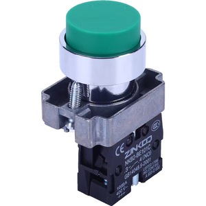 XB2-BL42 22mm 1NO đẩy nút Thiết bị chuyển mạch vòng đầu với kim loại cơ sở màu vàng màu xanh lá cây & đỏ đen nút điều khiển - Product Image 2