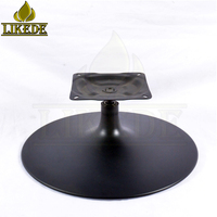 Base de chaise pivotante ronde en acier métallique noir, pièces de meubles