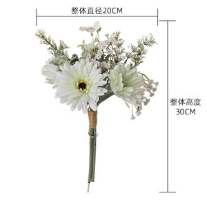 Bai Niao Crafts <b>Artificial</b> <b>Flower</b> <b>White</b> Green CF01105 Wedding Home Decor Ins Style - Product Image 4