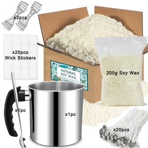 Kit de fabrication de <span class=keywords><strong>bougies</strong></span> DIY comprenant des flocons de cire de soja, un récipient pour faire fondre la cire, des mèches de bougie, des supports de centrage de mèches, des autocollants, pour la création de <span class=keywords><strong>bougies</strong></span> artisanales - Product Image 1