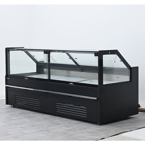 Vitrina Refrigerada de Alta Eficiencia para Carnes y Alimentos, con Compresor, Superficie Plana en Ángulo Recto, para Mostrador de Deli - Product Image 1