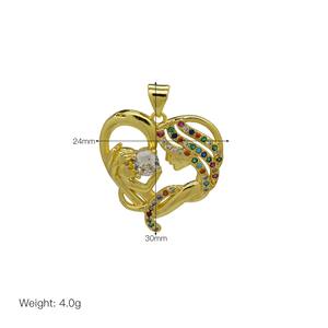 Pendentif de charme MAMA en zircon coloré de haute qualité HD354, or 18 carats, cadeau de fête des mères, cadeau d'anniversaire, accessoire pour femmes - Product Image 6